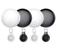 Buscador de Objetos Bluetooth 4 Piezas, Air Tracker Tag Compatible con Apple Buscar(Sólo iOS), Localizador para Llaves, Cartera, Equipaje, Mochila, Batería Reemplazable, IP67 Impermeable