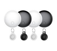 Buscador de Objetos Bluetooth 4 Piezas, Air Tracker Tag Compatible con Apple Buscar(Sólo iOS), Localizador para Llaves, Cartera, Equipaje, Mochila, Batería Reemplazable, IP67 Impermeable
