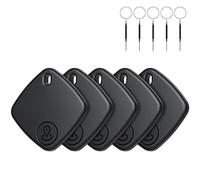 Buscador de Objetos Bluetooth, Smart Air Tracker Tag Compatible con Buscar Apple (Sólo iOS), Localizador con Cordón/Llavero, Rastreador para Llaves/Carteras/Equipaje, Batería Reemplazable