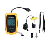 Buscador de Peces por Sonar portátil, buscador de Profundidad de Mano con Sensor de Alarma, Pantalla LCD a Color para Pesca Diurna y Nocturna, detecta la ubicación de los Peces, la