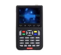 Buscador de señal satelital, Buscador V8 Antena De TV Satelital Detector Señal Exterior Receptor DVB-S2 Medidor Digital Ajuste Plato Suelo Pantalla LCD Alta Resolución(Black)