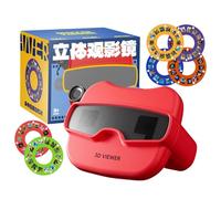 Buscador de vista interactivo, juguete 3D de 6 carretes, juguete visual para niños de 5,31 pulgadas con animación divertida, herramienta de aprendizaje en el aula, dispositivo de visor con construcció