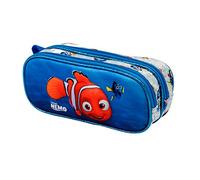 Buscando a Nemo Nemo-Estuche Portatodo 3D Doble, Azul, 22 x 9.5 cm