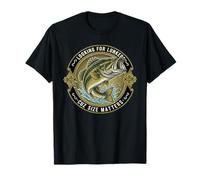 Buscando Lunkers Fishing Large Bass Cuz Size Matters Camiseta