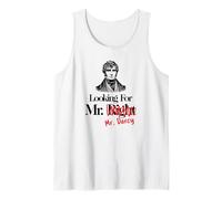 Buscando Mr. Darcy Impresión Negra Divertido Camiseta sin Mangas