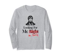 Buscando Mr. Darcy Impresión Negra Divertido Manga Larga