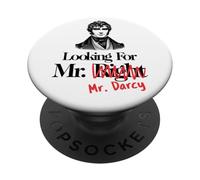 Buscando Mr. Darcy Impresión Negra Divertido PopSockets PopGrip Adhesivo