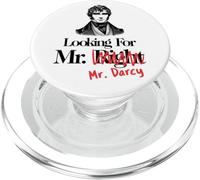 Buscando Mr. Darcy Impresión Negra Divertido PopSockets PopGrip para MagSafe