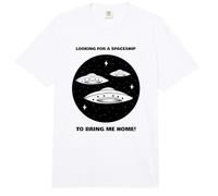 Buscando una Nave Espacial (Funny Aline UFO Statement) Comfort Colors Adult Heavyweight T-Shirt