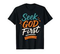 Buscar a Dios Primero Mateo 6 33 - Vintage Christian Faith Camiseta