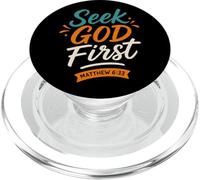 Buscar a Dios Primero Mateo 6 33 - Vintage Christian Faith PopSockets PopGrip para MagSafe