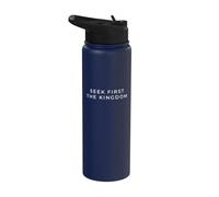 Buscar primero el reino minimalista cristiano Stainless Steel Insulated Water Bottle