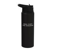 Buscar primero el reino minimalista cristiano Stainless Steel Insulated Water Bottle