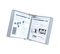 Buscar referencia Expositor portadocumentos Sistema de tablero de exhibición de pared de 10 paneles, atril de pared tamaño A4, organizador de documentos, documentos de consulta y presentación(Grey)