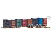 Busch 1814 Set De 12 Palets Con Cargas De Bebidas En Escala 1:87 H0