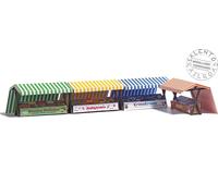 Busch 1824 Set De 4 Puestos Mercado Urbano En Escala 1:87 H0