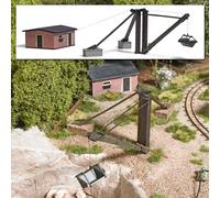 Busch 1975 - 1/87 / H0 Schwenkkran Con Windenhaus - Nuevo