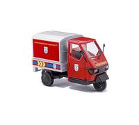 Busch 48449 - 1/87 Piaggio Ape 50, Cuerpo de Bomberos Chempark - Nuevo