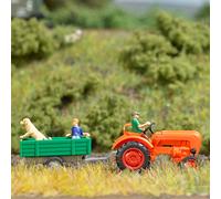 Busch 50052 Allgaier A 111 L Con Remolque De Un Eje Y Figuras, H0, Nuevo 2024