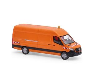 Busch 52636 - 1/87 Mercedes-Benz Sprinter Largo Rueda, Naranja Tráfico - Nuevo