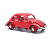 Busch 52955 - 1/87 VW Escarabajo Con Ventana Ovalada, Roja - Nuevo