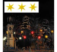 Busch 5415 - 1/87 / H0 Tres Estrellas De Navidad Brillantes Amarillas - Nuevo