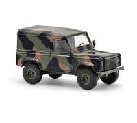 Busch 54355 - 1/87 Land Rover Defender 90 Caja, Camuflaje Militar - Nuevo