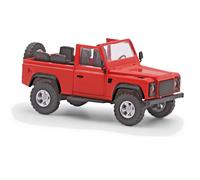 Busch 54390 Land Rover Defender 90 Abierto, Rojo, H0, Nuevo 2025