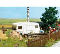 Busch 6050 Dauercamper Con Accesorios Kit HO 1:87 H0 NEU