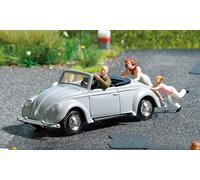 Busch 7823 Ho / Oo Acción Juego: Complacer Empuje VW Hebmüller Cabrio & Figuras