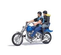 Busch 7860 - 1/87 / H0 US Motocicleta Con Pareja De Motociclistas - Nueva