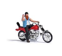 Busch 7861 - 1/87 / H0 Motocicleta los E. E. U. U. Con Motorista - Nuevo