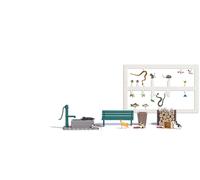 Busch 7921 A-Set: Gatos Jugando, H0