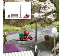 Busch 7983 Action-Set Rasender Pizzabote Accesorio con Moto HO 1:87 NEU