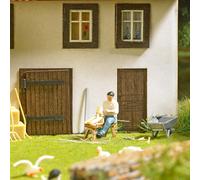 Busch 79855 - 1/87 / H0 Set De Acción: Tallador De Madera - Nuevo