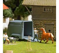 Busch 79858 Pony Rebelde Con Remolque De Caballo Set De Acción HO NUEVO