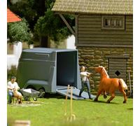 Busch 79858 Pony Rebelde Con Remolque De Caballo Set De Acción HO NUEVO