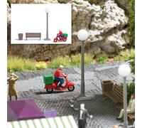 Busch 7983 Action-Set Rasender Pizzabote Accesorio con Moto HO 1:87 NEU