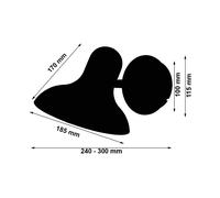 Busch Aplique Winston, ajustable, negro/blanco