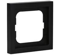 Busch-Jaeger 1721-885K - Interruptor | Marco individual de plástico lacado de alta calidad para montaje empotrado, diseño moderno en elegante negro mate.