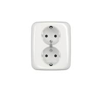 Busch-Jaeger 202 EUJB-214 Schuko Enchufe doble, blanco alpino (2TKA00003898)