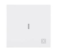 Busch-Jaeger Busch-art - Balancín lineal, color blanco | 1789 ST-44G - Calota pequeña transparente para interruptores y pulsadores (IP20, 69,5 x 69,5 mm)