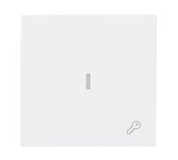 Busch-Jaeger Busch-art - Balancín lineal con símbolo de llave, color blanco | 1789 LI-44M - Cúpula transparente pequeña (IP20, 69,5 x 69,5 mm)