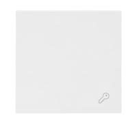 Busch-Jaeger Busch-art - Balancín lineal con símbolo de llave, color blanco | Para interruptor/pulsador, balancín individual, fijación de garras empotradas, grado de protección IP20, 69,5 x 69,5 mm