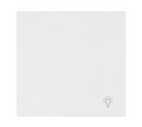 Busch-Jaeger Busch-art - Balancín lineal con símbolo de luz, color blanco | Para interruptor/pulsador, balancín individual, fijación de garras empotradas, tipo de protección IP20, 69,5 x 69,5 mm
