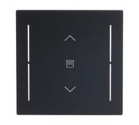 Busch-Jaeger Busch-art - Cubierta lineal con 2 botones, color negro mate | LFJW/A.1.70.11-45M