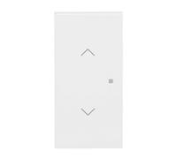 Busch-Jaeger Busch-art Linear - Balancín (2 vías), color blanco mate | Con símbolo de persiana y cúpula transparente, fijación de garras, KNX/free@home, IP20, 34,6 x 69,5 mm, 6232-20-44M