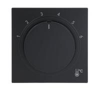 Busch-Jaeger Busch-art Linear - Disco central multimedia, color negro mate | Para regulador de temperatura ambiente, botón giratorio, con escala 1..6, 1794 R-45M