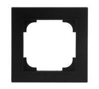 Busch-Jaeger Busch-art Linear - Marco de 1 compartimento, color negro mate | Montaje horizontal o vertical, 1 vía, montaje empotrado, fijación de pinza, IP20, 85 x 85 mm, 1721-45 m