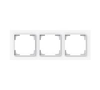 Busch-Jaeger Busch-art Linear - Marco para 3 enchufes (3 compartimentos | Instalación horizontal o vertical, 3 vías, montaje empotrado, fijación de pinza, IP20, 85 x 227,2 mm, 1723-44 G